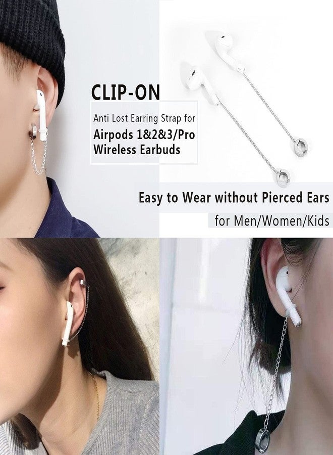 NILSTOREY Earrings for Earbuds Holder Clips, 1 Pair Clip-On Anti Lost Earring Strap for Earbuds (Non Piercing), Wireless Earhooks Earbuds Earphone Holder (Circle Style) - Image 2